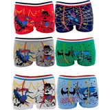 Shopiolog Erkek Çocuk Boxer Seti 6 Adet Pamuklu Desenli Süper Kahramanlarla Renkli - 8 - 9 Yaş - Kırmızı