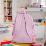 Shopiolog Ilkokul Kawaii Sırt Çanta Ortapedik Su Geçirmez Memory Kumaş 3 Bölme Suluklu Laptop Bölmeli 2 Cepli - Açık Pembe