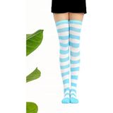 Shopiolog Kadın Diz Üstü Çorap - 36 - 40 - Beyaz - Mavi