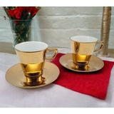 Shopiolog Onta Porselen 6 Kişilik Çay Fincanı Takımı 180 Ml Gold