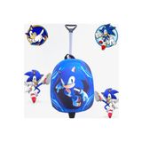 Shopiolog Sonic Anaokulu Kreş Çocuk Valiz Sırt Çantası Çekçekli Sonic Tekerlekli Sonic