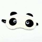 Shopiolog Unisex Beyaz Peluş Panda Uyku Bandı