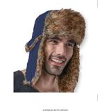Shopiolog Unisex Kürklü Pilot Şapka - Standart - Lacivert