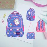 Shopiolog Waddell Çanta Ilkokul Çantası - Waddell Okul ve Beslenme Çantası Seti - turkuaz pembe unicorn