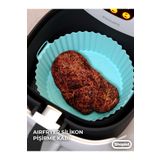SHOPİST Turkuaz Airfryer Silikon Pişirme Kabı 20x5 Cm Bpa Içermez Airfryer Pişirme Kağıdı Aksesuar Kalıbı