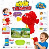 Shoplandu 2 Si 1 Arada Balık Figürlü Köpük Tabancası - Baloncuk Tabancası - Köpüklü Silah - Baloncuk Oyunu