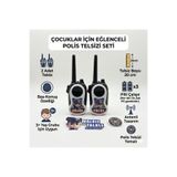 Shoplandu Çocuklar için Pilli Polis Telsizi Walkie Talkie 2'li Set