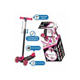 Shoplandu Çocuklar için Twist Led Işıklı 3 Tekerlekli Yükseklik Ayarlı Scooter Pembe STK-FR58048