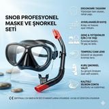 Shoplandu Kaliteli Snorkel Seti Genç ve Yetişkinler Için Ayarlanabilir Dalış Sualtı Bakabilme - Siyah