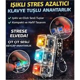Shoplandu LED Işıklı Klavye Anahtarlık Stres Giderici Anahtarlık Keyboard Anahtarlık Tuşlu Anahtarlık - Beyaz