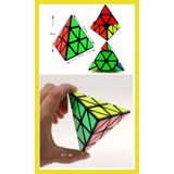 Shoplandu Profesyonel Speed Piramit Üçgen Akıl Küpü Rübik Küp Zeka Küpü Sabır Küpü Prizma 10x10x10 Cm