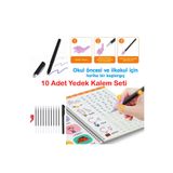 Shoplandu Sihirli Defter Yazı Kalem Seti - Kalem İçi Yedek Uç 10 Adet + 1 Adet Kalem Tutacağı - 1 Adet Kalem