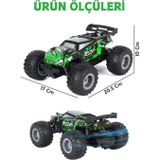Shoplandu Uzaktan Kumandalı Şarjlı Led Işıklı Drift Atan 20 Km Hız Yapan Yüksek Hızlı Off Road Oyuncak Araba Yeşil