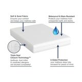 Shoplet Bed Bug Blocker Hepsi Bir Arada Yatak Örtüsü, Tam, Beyaz - Abanoz