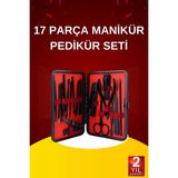 Shoplet Buğz 17 Parça El Ayak Bakım Seti Tırnak Temizleme Manikür Pedikür Cımbız Törpü Tırnak Makası