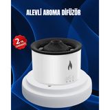 Shoplet Buğz 3D Alev Işıklı Aromaterapi Makinesi – 360 ml Su Kapasiteli Sessiz Difüzör