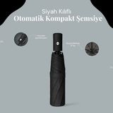 Shoplet Buğz Siyah Kılıflı Otomatik Kompakt Şemsiye - Standart