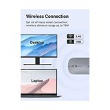 Shoplet Kablosuz Fare, 2,4 Ghz USB Bağlantısı, Maks. 4000 Dpi, 18 Ay Pil Ömrü. Pc, Mac, Dizüstü Bilgisayar, Windows 11, 10, 8.1, 7, Macos, Linux ile Uyumlu (Gri)
