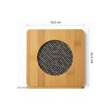 Shoplet Kare Bambu Nihale – Metal Fileli, Isıya Dayanıklı Tencere ve Çaydanlık Altlığı (16,5 x 16,5 Cm)