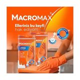 Shoplet Macro Max Büyük Boy Large Beden Temizlik Eldiveni Pamuklu Iç Yüzeyli, Kaydırmaz Desenli