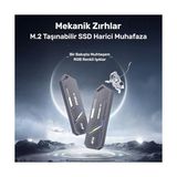 Shoplet Raxius DK03 Usb-A/type-C Kablolu Rgb 22X80 M.2 Nvme Taşınabilir Harici SSD (Boş Kutu)