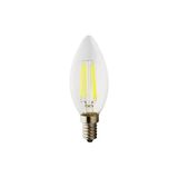 Shoplet Rustik LED Filament Ampul 4 Watt E14 Duy Sarı Işık Dekoratif Vintage Aydınlatma (1, Şeffaf Cam C35) - Altın
