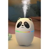 Shoplet Sevimli Panda Figürlü Hava Nemlendirici, Ultrasonik Soğuk Buhar Makinesi, LED Işıklı Masaüstü Oda Nemlendirici