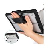 Shoplet Surface Pro 9/10/11 13 Inç Surface Pro Copilot+ Pc Rugged Kılıf – 360° Stand, El Kayışı, Omuz Askısı, Darbe Emici Koruma Şeffaf Arka Darbe Emici Standlı Stylus Kalem Tutucu Koruyucu Siyah