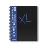 Shoplet Xl Kağıt, Dokulu, Karışık Medya, 300 G/m², A4, Orta Tanecikli, Spiral Blok, Uzun Sayfa, 34 Beyaz Yaprak, Profesyonel Sanatçılar ve Öğrenciler Için Ideal - 01-Siyah