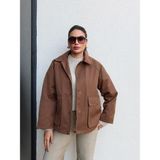 Shopping Shop Kadife Yaka Ceket Mont KAHVE - L