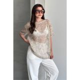 Shopping Shop Pullu File Bluz BEJ