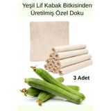 Shopura 3 Adet Doğal Kabak Lifli Çizmez İz Bırakmayan Sihirli Temizlik Bezi