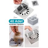 Shopura Banyo Lavoba Gider Filtresi - 40 Adet Haşere Böcek Önleyici Gider Kapağı Pislik Bandı