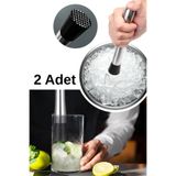 Shopura PREMIUM 2 Adet Mojito Bar Kokteyl Tokmağı Meyve ve Buz Ezici