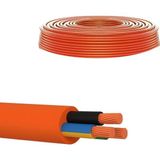Shopwave (10 METRE)%100 Bakır Çok Telli 3x2.5 mm Elektrik Kablosu Turuncu Elektrikli Araç Şarj Uygun Uyumlu - 000-Siyah
