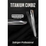 shopwave 3 mm İnce Uçlu Cımbız Titanyum Çelik Solingen Professional