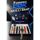Shopwave Akıllı Saat 7 Kordonlu Yeni Nesil Arama Cevaplayan Çok Fonksiyonlu - 00-Siyah - Beyaz - 35 - 48 mm