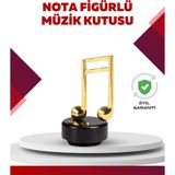 Shopwave Altın Nota Temalı Müzik Kutusu Müzikli Hediyelik