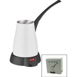 Shopwave BEYAZ ELEKTİRKLİ CEZVE TÜRK KAHVE MAKİNESİ 5 FİNCAN - 400ML HAZNE PASLANMAZ ÇELİK 360 DERECE DÖNEBİL
