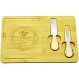 Shopwave Bıçak Sağ 19X29CM -1.5cm Ahşap Bambu Kahvaltı Peynir Sunum Tabak 2peynir Bıçak=ahşap Saplı (5047) - Inox