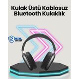 Shopwave Bluetooth V5.0 Kablosuz Kulak Üstü Kulaklık | Katlanabilir, Mikro USB Girişli - Çok Renkli
