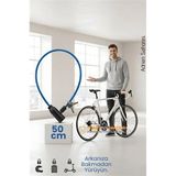 Shopwave Çelik Örgü Kablo Kilit 5mm 50 cm Bisiklet Kilidi Motosiklet Kilidi Eşya Garaj Kilidi