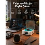 Shopwave Dekoratif Gece Işıklı Bluetooth Hoparlör – Zaman ve Pil Ekranlı