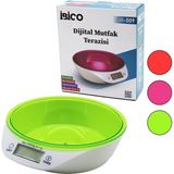 Shopwave Dijital - Pilli Mutfak Terazi Tartı Kaseli - 5kg/1gr (5047) - Çok Renkli