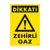 Shopwave Dikkat Zehirli Gaz Uyarı Levhası 25X35 KOD:797