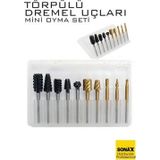 Shopwave Dremel Uyumlu Törpülü Mini Oyma Gravür Uç Seti – 10'lu Tungsten Karbür, Ahşap/Metal/Plastik için