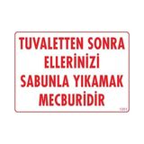 Shopwave Ellerinizi Yıkayınız Uyarı Levhası 25X35 KOD:1201