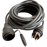 Shopwave Evden Elektrikli Araba Şarj Uzatma Kablosu TOPRAKLI%100 Bakır 3x2.5mm (Siyah, 20 Metre) - 000-Siyah