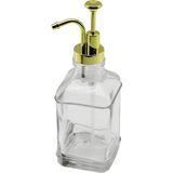Shopwave Kare Cam Şişe - Şeffaf Sıvı Sabunluk 500ML Pompa - Musluk Ayrık Model Başlı (5047) - Çok Renkli