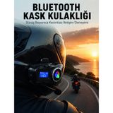 Shopwave LCD Ekranlı Bluetooth Kask Kulaklığı Fm Radyo ve Sd Kart Girişli - Çok Renkli